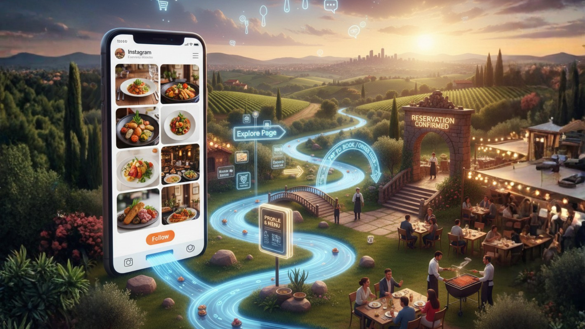 From Instagram to Reservation: The Funnel for Food & Catering Brands